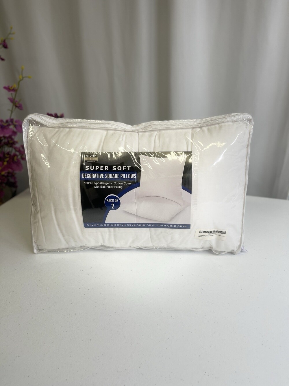 Utopia Bedding Decorative Pillow Insert 12x20 White Hypoallergenic Cotton New